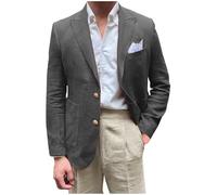 Dmmtot Blazer casual para hombre, chaquetas formales de negocios, chaquetas de traje de ajuste clásico, chaquetas de traje de color sólido, chaqueta formal de primera calidad, chaquetas de traje de