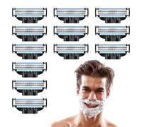 DMNQ 12 Pcs Recambios De Cuchillas De Afeitar Aplicable A Cuchillas De Afeitar Mach 3 Cuchillas De Afeitar Manuales Un Afeitado MáS CóModo Blades Cuchillas De Afeitar