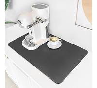 DMNQ Alfombrilla Cafetera Súper Alfombra Escurreplatos Alfombrilla de Secado de Platos Apto para Vajilla, Cafetera, Lavavajillas, Gris Oscuro (30 x 40 cm, Gris)Alfombrilla Escurreplatos
