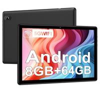 DMOAO Tablet 10 Pulgadas Android con 5G WiFi, HD Tablets con 4GB RAM (Ampliable hasta 8 GB RAM) + 64GB ROM (TF 1TB), 8 Cores 2.0 GHz, Bluetooth 5.0, Cámara Dual 5MP + 5MP, 6000 mAh,Negro