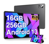 DMOAO Tablet 11' Android 13 con 16GB RAM 256GB ROM(1TB Ampliable), 2K FHD Tablets con Triple Cámara(13MP+5MP+2MP), 8 Cores, 2.0 GHz, IPS 2000 1200, 5G Wi-Fi, Batería 8600 mAh, BT 5.0, GPS, Gris