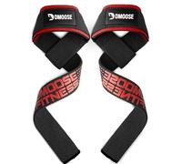 DMoose Fitness Correas de levantamiento - Correas de muñeca acolchadas de neopreno de 4 mm para levantamiento de pesas y levantamiento de potencia - Correa de elevación de algodón con agarre de