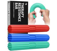 DMoose Flexbar para terapia física, alivia el dolor de tendinitis y mejora la fuerza de agarre, fuerte y flexible, mango antideslizante (paquete de 3)