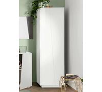 Dmora Armadio Multiuso Medea, Portascarpe a 2 Ante e 5 ripiani, Mobile multifunzione, 100% Made in Italy, cm 60x38h200, Bianco lucido