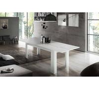 Dmora Comedor, Fabricada en Italia, Mesa Moderna con Extensiones, Consola Extensible, 140/190 x 90 x 75 cm, Color Blanco Brillante alerce, Larice