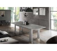 Dmora Comedor, Fabricada en Italia, Mesa Moderna con Extensiones, Consola Extensible, 160/210 x 90 x 75 cm, Color Gris Ceniza, hormigón