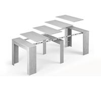 Dmora Consola extensible efecto madera-cemento 90x51h78 cm