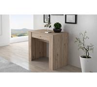 Dmora - Consola Extensible Maclodio, transformable en Mesa de Comedor, Ahorra Espacio y Extensible hasta 237 cm, 90-237x76,6x90 cm, Roble