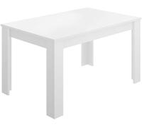 Dmora Mesa extensible efecto madera blanco brillo 190x90h77 cm