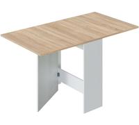 Dmora Mesa extensible imitación madera blanca, roble 31x77h78 cm