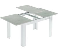 Dmora Mesa extensible imitación madera hormigón, blanco 190x90h78 cm
