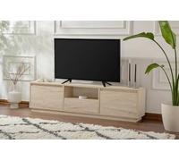 Dmora Mobile Porta TV Lovere, Credenza da soggiorno, Armadio Basso per TV, Base parete attrezzata, 160x30 h42 cm, Beige