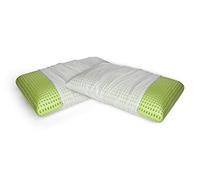 Dmora Set di 2 guanciali Bovolone, Cuscino per letto, Poggiatesta Imbottito, Cuscinetto per Camera da letto, Made in Italy, 70x40 h16 cm, Bianco