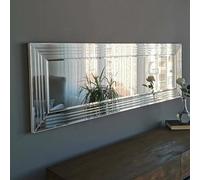 Dmora Specchio Taranis 2,2 x 40 cm Argento Forma Rettangolare Material Struttura in Legno Nobilitato, Tipologia da Appendere