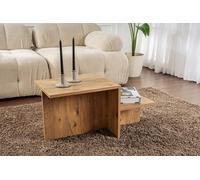 Dmora Tavolino da salotto Cantello, Tavolo Basso da caffè, Portariviste per divano, Ripiano da soggiorno, 80x40 h40 cm, Pino