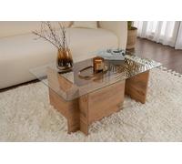 Dmora Tavolino da salotto Illasi, Tavolo Basso da caffè, Portariviste per divano, Ripiano da soggiorno, 105x65 h40 cm, Pino