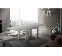 Dmora Tavolo allungabile Otto, Consolle ausiliare da cucina, Tavolo allungabile, 100% Made in Italy, cm 90x90h75, Grigio