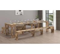 Dmora Torquato - Juego de 2 Asientos para Mesa de Comedor, Bancos Extensibles, 290 x 25 x 45 cm, Arce