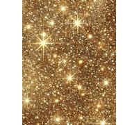 DMP | Notizbuch A4 kariert: Gold-Glitzer: Hardcover