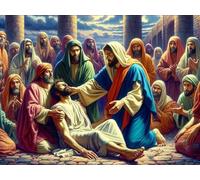 DMQBT 1500 Piece Rompecabezas para Adults - Divertido Juguete Rompecabezas para Adultos - Jesus Retro Oil Paintings - Family Fun Challenge Games - Decoración del Hogar - Xu394Tw