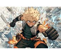 DMQBT 1500 Piezas ，Difficult Rompecabezas ，Gifts ，Fotos ，Japanese Animes My Heross Academias Bakugou Katsuki ，Children's Toys Educational Games Pósters - Dc133Zw