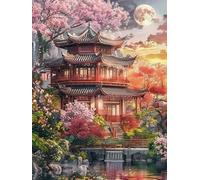 DMQBT 1500 Piezas Difficult Rompecabezas - Japanese Retro Gardens Architecture Art Painting - Adult Stress Relief Game Art Picture - Rompecabezas para Adults 1500 Piece - Xu592Tw