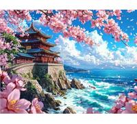 DMQBT 1500 Piezas Difficult Rompecabezas - Japanese Retro Gardens Architecture Art Painting - Adult Stress Relief Game Art Picture - Rompecabezas para Adults 1500 Piece - Xu589Tw