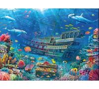 DMQBT 1500 Piezas Puzzle ，Colorful Puzzles ，Póster ，Gifts ，Sunken Ship Art Fotos ，Juguetes Desafiantes Y Divertidos para Toda La Familia ，Decoración del Hogar - Ns117Zk