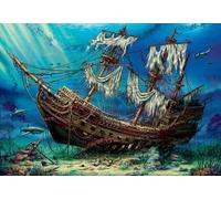 DMQBT 1500 Piezas Puzzle ，Colorful Puzzles ，Póster ，Gifts ，Sunken Ship Art Fotos ，Juguetes Desafiantes Y Divertidos para Toda La Familia ，Decoración del Hogar - Ns120Zk