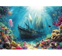 DMQBT 1500 Piezas Puzzle ，Colorful Puzzles ，Póster ，Gifts ，Sunken Ship Art Fotos ，Juguetes Desafiantes Y Divertidos para Toda La Familia ，Decoración del Hogar - Ns118Zk