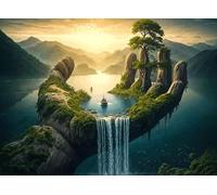 DMQBT 1500 Piezas Rompecabezas - Abstract Art Poster - Hands and Scenery Art Painting - Decoración del Hogar - Rompecabezas para Adults 1500 Piece - Xu451Tw