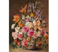 DMQBT 1500 Piezas Rompecabezass For Adults - Vintage Flowers Art Oil Painting - 1500 Piezas Rompecabezass - Decoración del Hogar - Vw228Zq