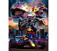 DMQBT Colorful - 1500 Piezas Adult Rompecabezas - F1 Racings Art Poster - Fun Rompecabezas para Adults Teenagers - Juguetes De Desafío Difíciles para La Familia - Xu762Tw