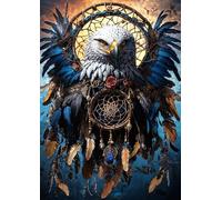 DMQBT Difficult Rompecabezas 1500 Piece para Adults - Dreamcatchers and Birds Abstract Painting - Decoración del Hogar - Large Rompecabezas para Family Fun Challenge Games - Xu354Tw