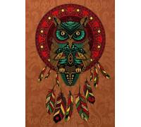 DMQBT Difficult Rompecabezas 1500 Piece para Adults - Dreamcatchers and Birds Abstract Painting - Decoración del Hogar - Large Rompecabezas para Family Fun Challenge Games - Xu356Tw