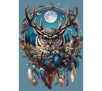 DMQBT Difficult Rompecabezas 1500 Piece para Adults - Dreamcatchers and Birds Abstract Painting - Decoración del Hogar - Large Rompecabezas para Family Fun Challenge Games - Xu352Tw
