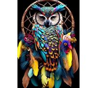 DMQBT Difficult Rompecabezas 1500 Piece para Adults - Dreamcatchers and Birds Abstract Painting - Decoración del Hogar - Large Rompecabezas para Family Fun Challenge Games - Xu351Tw