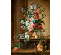 DMQBT Difficult Rompecabezas 1500 Piece para Desafío De Adultos - Bloomings Flowers Retro Oil Paintings - Home Educational Games Rompecabezas - Juguetes De Descompresión para Adultos - Cq350Zj