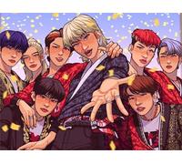 DMQBT Difícil Irregular Rompecabezas 1500 Piezas - Korea Boyband Bang Staykids Art Poster - Rompecabezass para Adults 1500 Piezas - Juguetes Antiestrés para Adultos - Hx71Zw