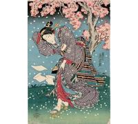 DMQBT Puzzle 1500 Piezas - Difficult Puzzle - Japanese Woman Ukiyoes Vintage Painting - Juguetes De Desafío para La Diversión Familiar - Juguetes De Desafío Personalizados para Adultos - Xt146Zp