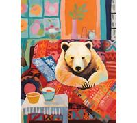 DMQBT Rompecabezas,1000 Pieces,Póster,Puzzle,Gifts ， Abstract Picture of Animals On The Sofass Color Oil Painting ，Juegos para Reducir El Estrés Familiar, Cx130Zw