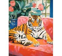 DMQBT Rompecabezas,1000 Pieces,Póster,Puzzle,Gifts ， Abstract Picture of Animals On The Sofass Color Oil Painting ，Juegos para Reducir El Estrés Familiar, Cx127Zw