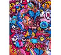 DMQBT Rompecabezas,1000 Pieces,Póster,Puzzle,Gifts ,Juguetes De Juegos Personalizados para Adultos Y Niños ,Colour Fun ,Abstract Art Graffiti Painting, Cx299Zw