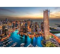 DMQBT Rompecabezas 1500 Piezas para Adults ，Difficult Rompecabezas 1500 Piece ，Dubai City Scenery Pictures ，Adult Family Stress Relief Posters Toys - Xu335Tw