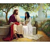 DMQBT Rompecabezas 1500 Piezas para Adults ，Difficult Rompecabezas 1500 Piece para Adults Challenge ，Jesus Art Oil Painting ，Juegos para Reducir El Estrés Familiar - Xu704Tw