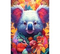 DMQBT Rompecabezas 1500 Piezas para Adults ，Difficult Rompecabezas 1500 Piece para Desafío De Adultos ，Cute Koalas Abstract Painting ，Juguetes Educativos para Niños - Cq417Zj