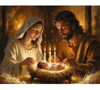 DMQBT Rompecabezas 1500 Piezas para Adults - Jesus Marys Retro Oil Paintings - 1500 Piece Rompecabezas para Adults - Decoración De Arte Mural - Cq437Zj