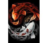 DMQBT Rompecabezas para Adultos 1500 Piezas - 1500 Piezas Difficult - Tai Chi Yin.Yangs Fishs Art Painting - Rompecabezas Gifts para The Family - Jy172Zp