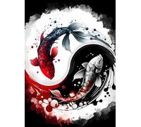 DMQBT Rompecabezas para Adultos 1500 Piezas - 1500 Piezas Difficult - Tai Chi Yin.Yangs Fishs Art Painting - Rompecabezas Gifts para The Family - Jy174Zp