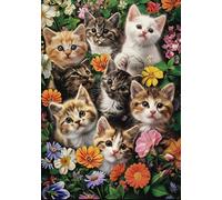 DMQBT Rompecabezass 1500 Piezas For Adults - Difficult Rompecabezas 1500 Piezas For Adults Challenge - Cute Cat Art Oil Painting - Decoración del Hogar - Vw201Zq